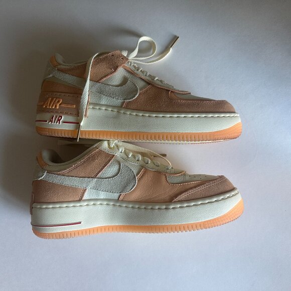 Nike Air Force 1 Low Shadow "Sisterhood" Peach Cashmere W7.5 - Picture 8 of 8